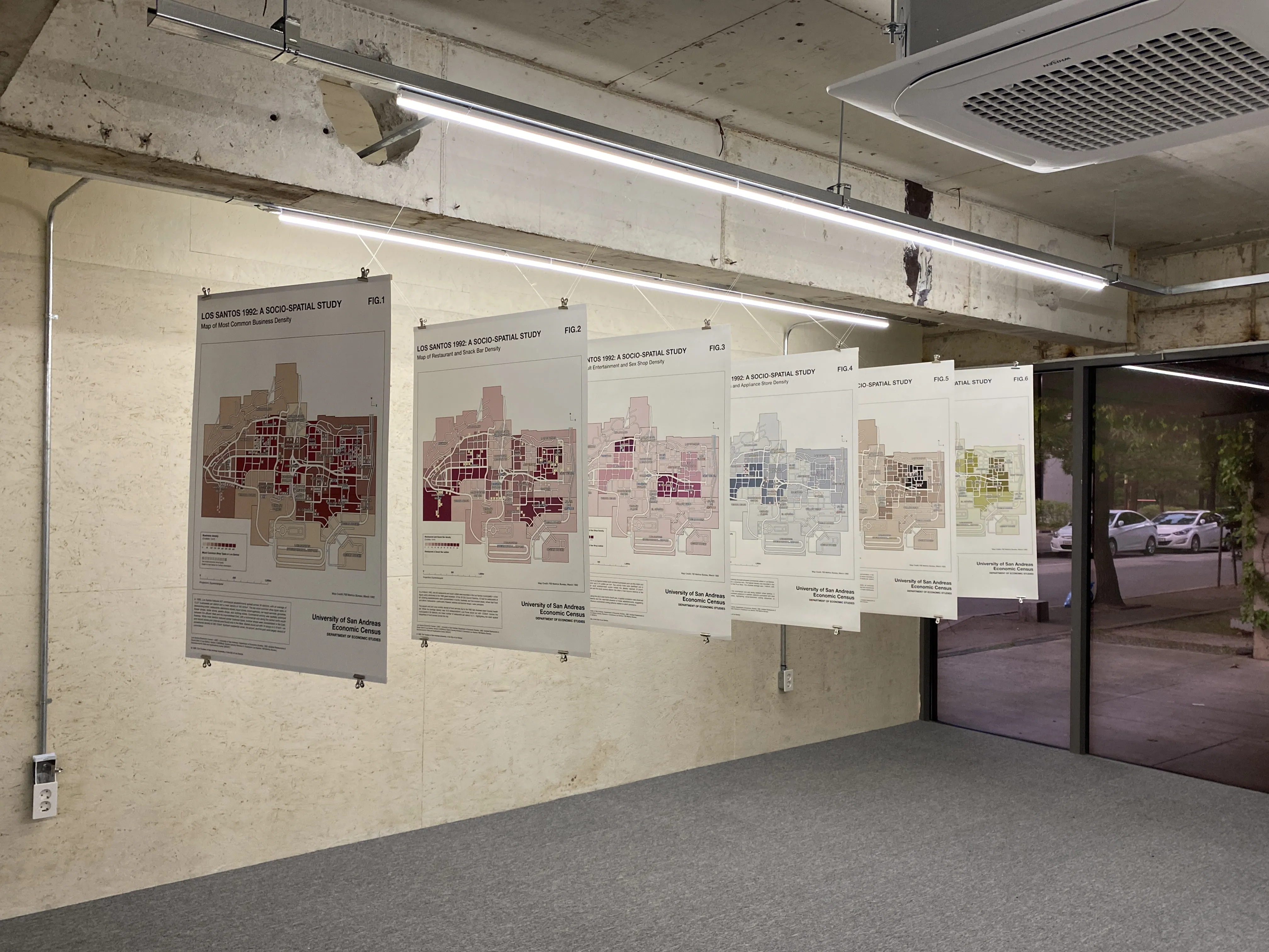 Photo globale de l'exposition des cartes à Séoul