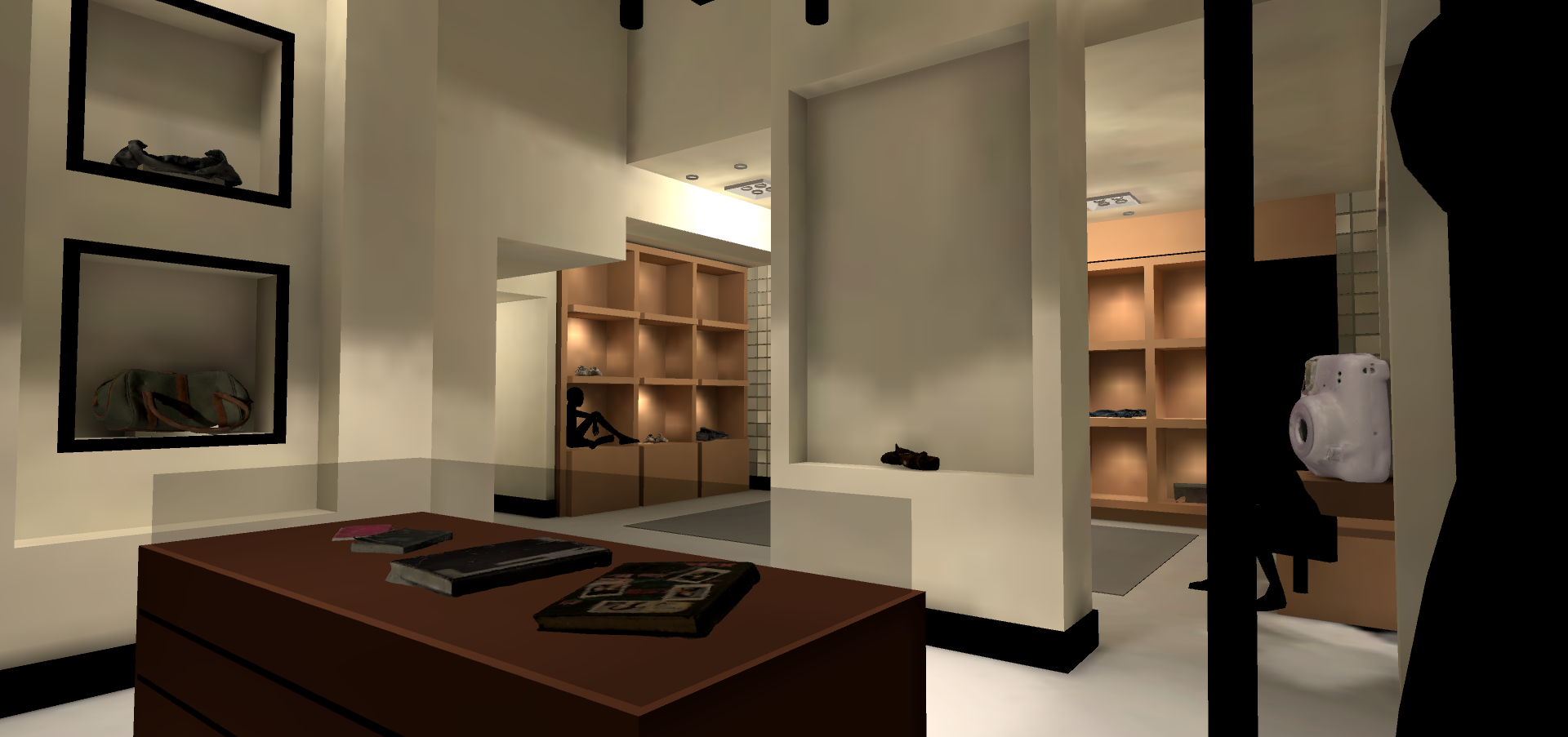 Scène 2, la boutique Bottega Venetta parisienne mêlée aux affaires de Cassie