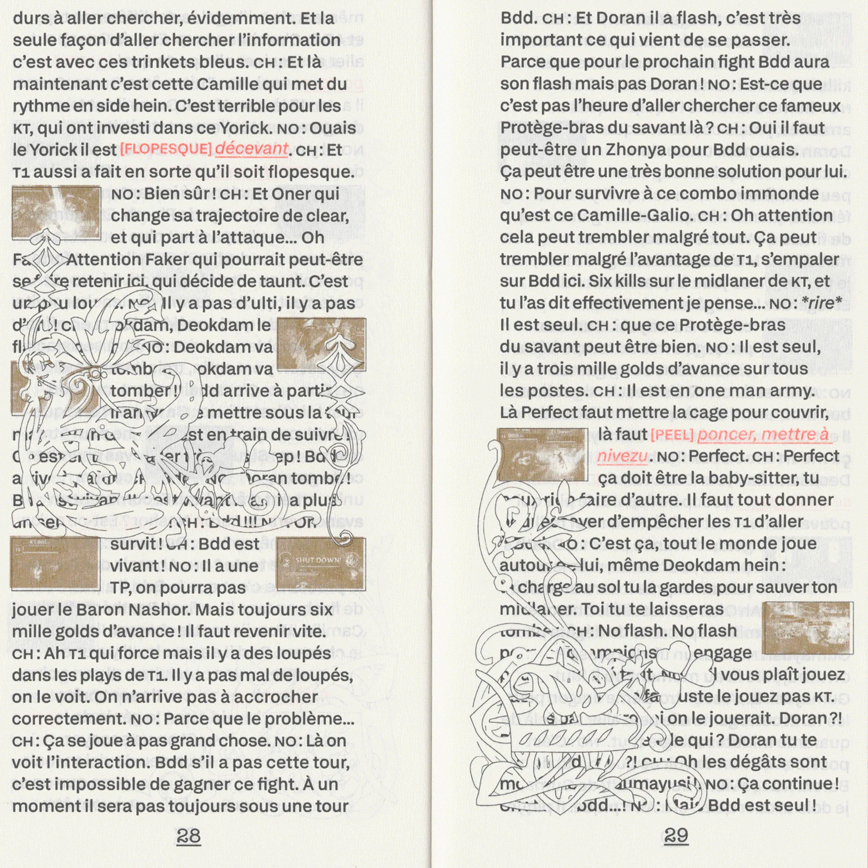 Glossaire mère-fils, double page 14