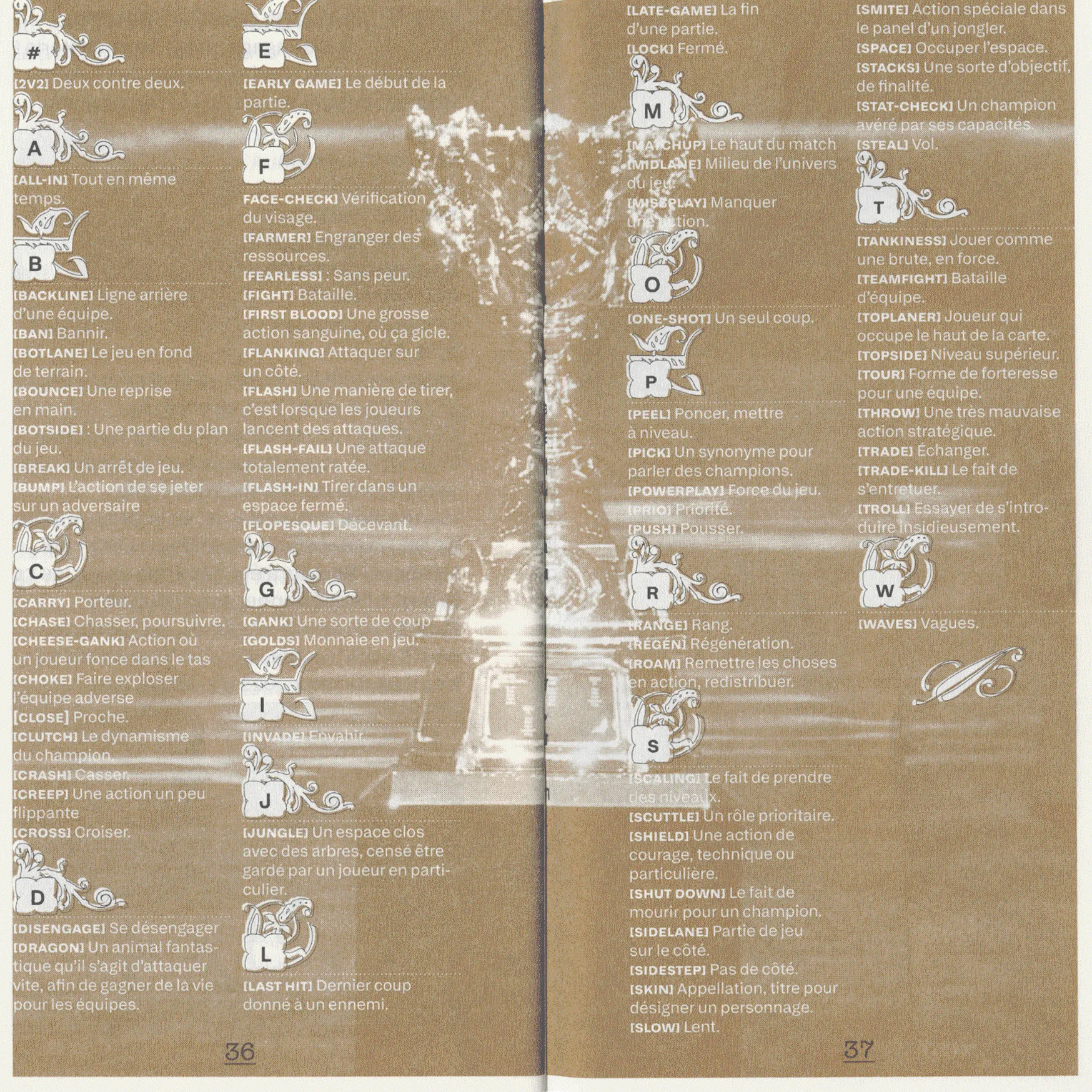 Glossaire mère-fils, double page 18