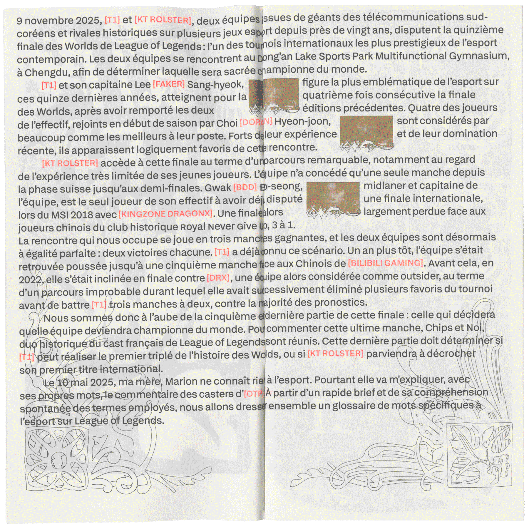 Glossaire mère-fils, double page 2